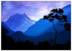 Obraz - Nocne niebo w Nepalu (70x50 cm)