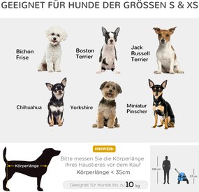 PawHut Wózek dla psów, regulowany dach, okna z siatki, zamek, Stal, 82x47x97 cm, Niebieski/Czarny