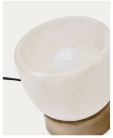 Lampa stołowa w kremowo-mosiężnym kolorze (wysokość 17 cm) Shenli – Kave Home