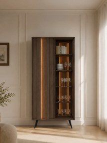 Witryna wysoka Flaro 93 cm z oświetleniem - dąb dunin