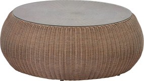 Stolik ogrodowy z technorattanu w kolorze brązowym - WHITEHEAVEN