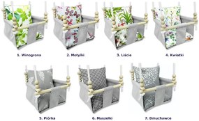 Drewniana bujawka dla dzieci liście C0-H04