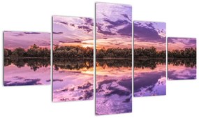 Obraz fioletowego nieba (125x70 cm)