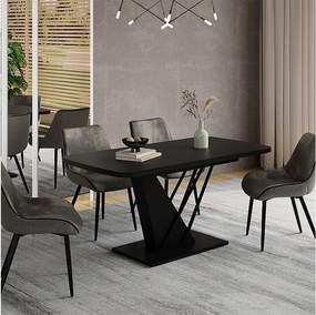 Stół jadalny czarny 120x80x77.4 fenaro