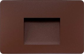 Beneito & Faure - Mis Sq Wall 3W LED Recessed Step Light - Square Wall Step Light IP65 Switch 2700K/3200K/4000K - Corten