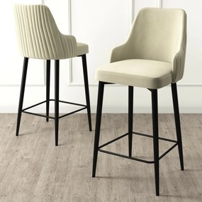 Zestaw krzeseł barowych Enox Cream and Black, 2 szt., 2 szt.