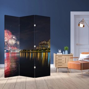 Parawan - Fajerwerki w Singapurze (126x170 cm)