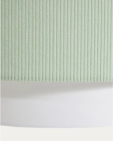 Biało-turkusowa lampa dziecięca z tekstylnym kloszem Bianella – Kave Home