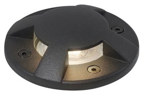 Nowoczesny reflektor gruntowy czarny GU10 50mm z efektem 4-kierunkowego światła IP65 - Cellar