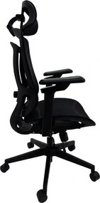 Fotel biurowy ergonomiczny siatkowy Basten, zgodny z normą BHP