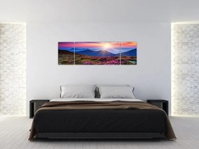 Obraz - Krajobraz kwitnących gór (170x50 cm)