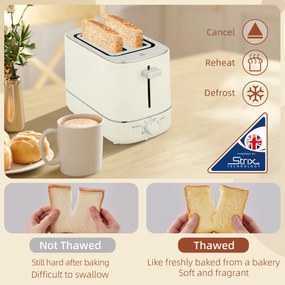 HOMCOM Zestaw czajnika 1,7 L i tostera z 6 poziomami brązowienia, Beżowy