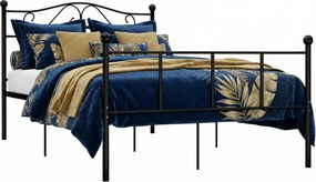 Czarne industrialne łózko z metalu 160x200 cm M4-T33