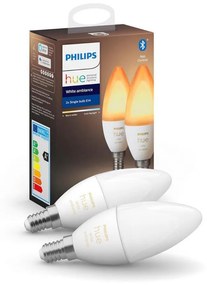 ZESTAW 2x LED Żarówka ściemnialna Philips Hue WHITE B39 E14/4W/230V 2200K-6500K