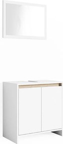 Zestaw mebli łazienkowych biały/sonoma 58x33x60 emma