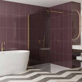 Kabina prysznicowa Walk-In Rea Flexi Grey / Gold 110