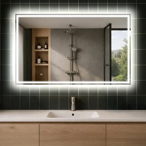 100x100 Lustro Łazienkowe Podświetlane LED49