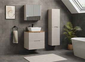 VENA Szafka łazienkowa ryflowana pod umywalkę 46 x 60 x 57 beż