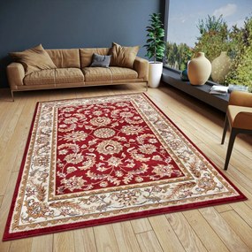 Dywan Luxor Perski Florystyczny czerwono - kremowy 140 cm x 200 cm