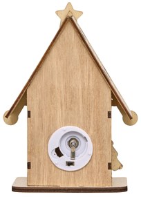 Lampion świąteczny LED, domek z piernika, 15 cm