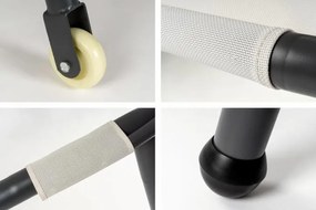 Kanapa ogrodowa z dachem i kołami - 202 x 139 x 152 cm