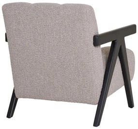 Jasnoszary fotel z materiału bouclé Florence – House Nordic