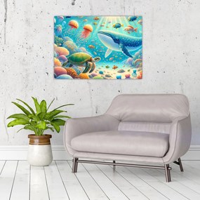 Obraz na szkle - Świat pod wodą (70x50 cm)