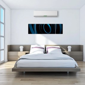 Obraz niebieskiej linii (170x50 cm)