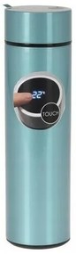 EH Termos ze stali nierdzewnej z termometrem Temp 450 ml, niebieski
