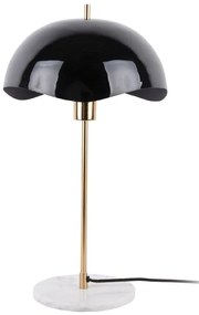 Czarna lampa stołowa (wys. 56 cm) Waved Dome – Leitmotiv