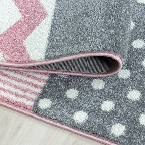 Różowo-szary dywan dziecięcy 140x200 cm Kids – Ayyildiz Carpets