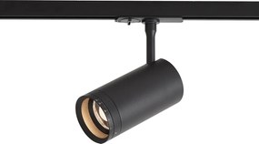 Nowoczesny czarny reflektor do 1-fazowego systemu szynowego z LED, obrotowy i przechylny - Iconic Zoom