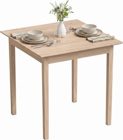 HOMCOM Stół kuchenny Stół jadalny Kwadratowy stół, nowoczesny design, 75 cm x 75 cm x 76 cm, Drewno naturalne | Aosom PL