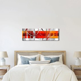 Abstrakcyjny obraz (z zegarem) (90x30 cm)