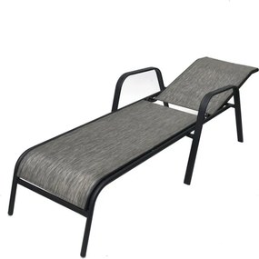 Leżak ogrodowy z regulowanym oparciem ZWC - 52 szary