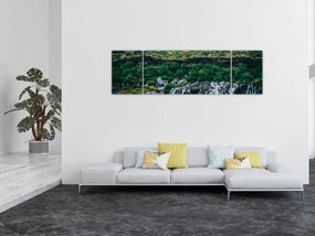 Obraz wodospadów w przyrodzie (170x50 cm)