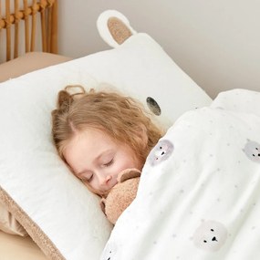 Brązowo-kremowa pościel dziecięca dwuosobowa z mikropluszu 200x200 cm Cosy Bear – Catherine Lansfield