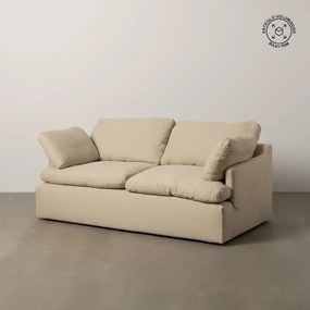 Beżowa lniana sofa 180 cm – Ixia