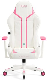 Fotel Gamingowy Diablo X-RAY 2.0 Small Size, biało-różowy