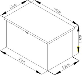 MAX A skrzynia do przechowywania 295 l, ciemnoszara