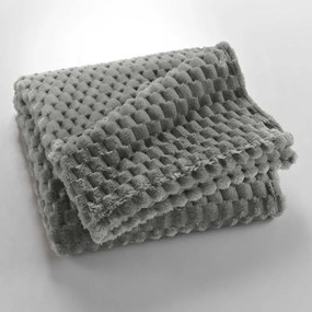 Szary koc z mikfroflaneli 125x150 cm Mini Frosty – douceur d'intérieur