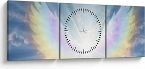 Obraz - Anielska aura (z zegarem) (90x30 cm)