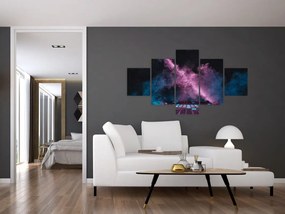 Obraz - Różowo - niebieski dym (125x70 cm)