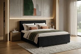 Łóżko LUCI 120x200 cm Czarny Z materacem