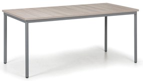 Stół jadalniany TRIVIA, 160x80 cm, ciemnoszara podstawa, dąb naturalny