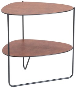 Koniakowy metalowy stolik 37x44 cm Curve Double Bull – LIND DNA