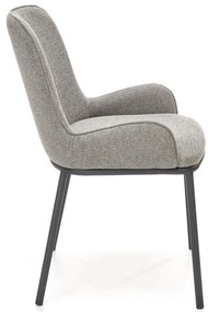 Krzesło popiel, nowoczesne, K481 wygodne, czarny stelaż, elegancki design