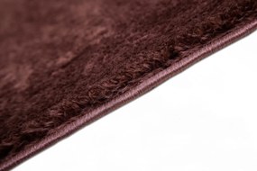 Dywan pluszowy Catwalk brązowy 80 cm x 80 cm koło