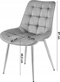 Różowe krzesło do kuchni BERA aksamitne ze złotymi nogami