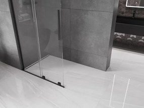 Mexen Velar L ścianka prysznicowa rozsuwana Walk-in 110 x 200 cm, transparent 8 mm, czarna - 871-110-003-03-70